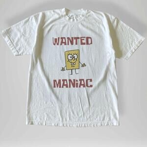 Style Spongebob Squarepants Wanted Maniac Poster T-Shirt